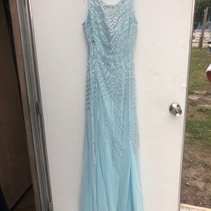 Long elegant open back dress